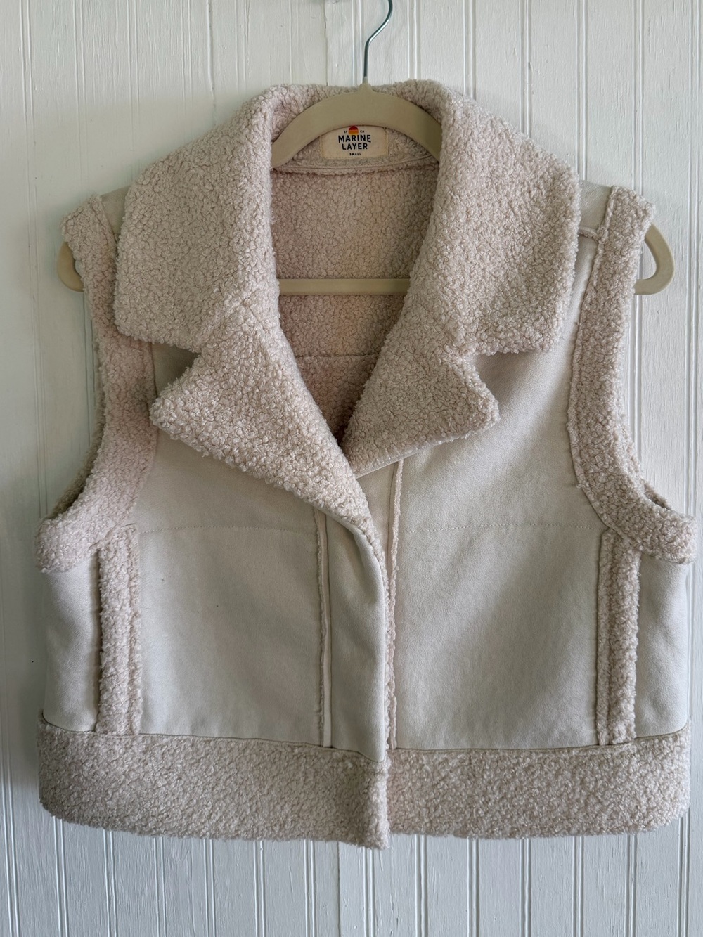 Marine Layer Quebec Sherpa Vest in Natural